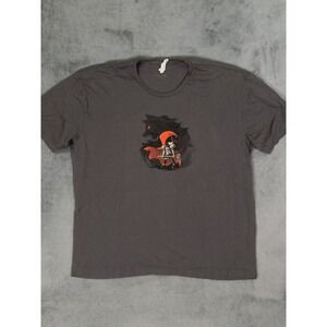 teeturtle Shirt Mens 3XL Gray Dangerous Little Red Riding Hood Anime Graphic Tee
